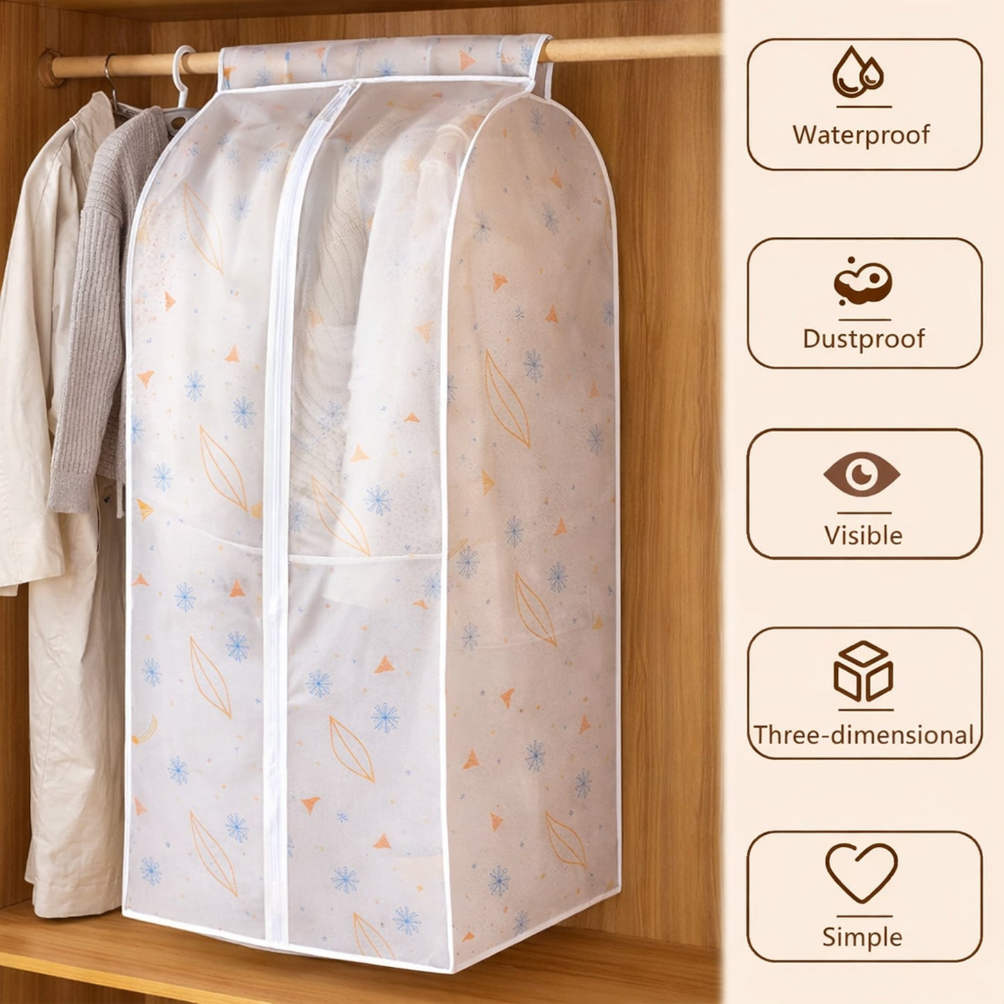 zipper garment bag for storage and travel