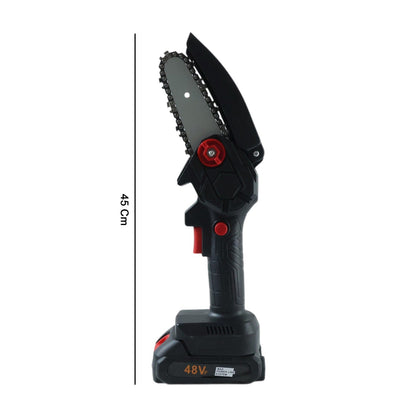 Mini Electric Cordless Chainsaw (1 Set, 48V, Blade size 28 Cm)