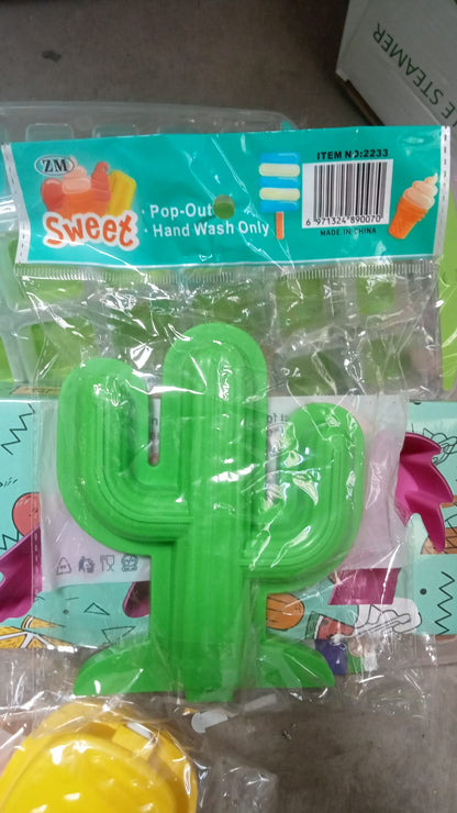Cactus Shape sicle Molds - Durable Silicone Ice Cream Mould, DIY Ice Kitchen Tool